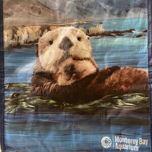 Monterey Bay Aquarium Sea Otter Reusable Shopping Tote Bag Eco Friendly